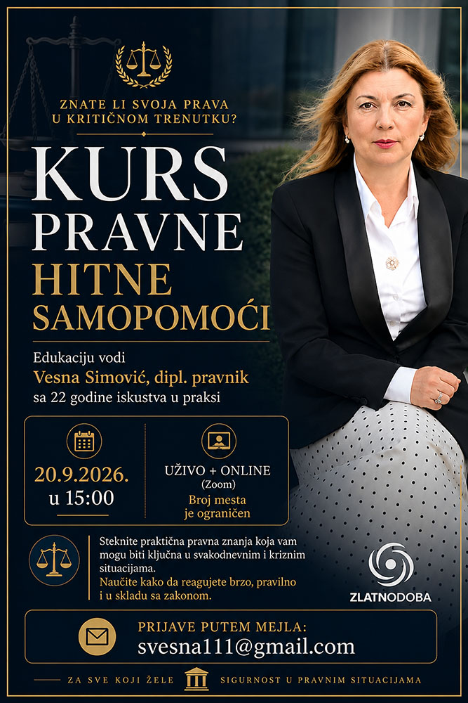 KURS PRAVNE HITNE SAMOPOMOĆI
