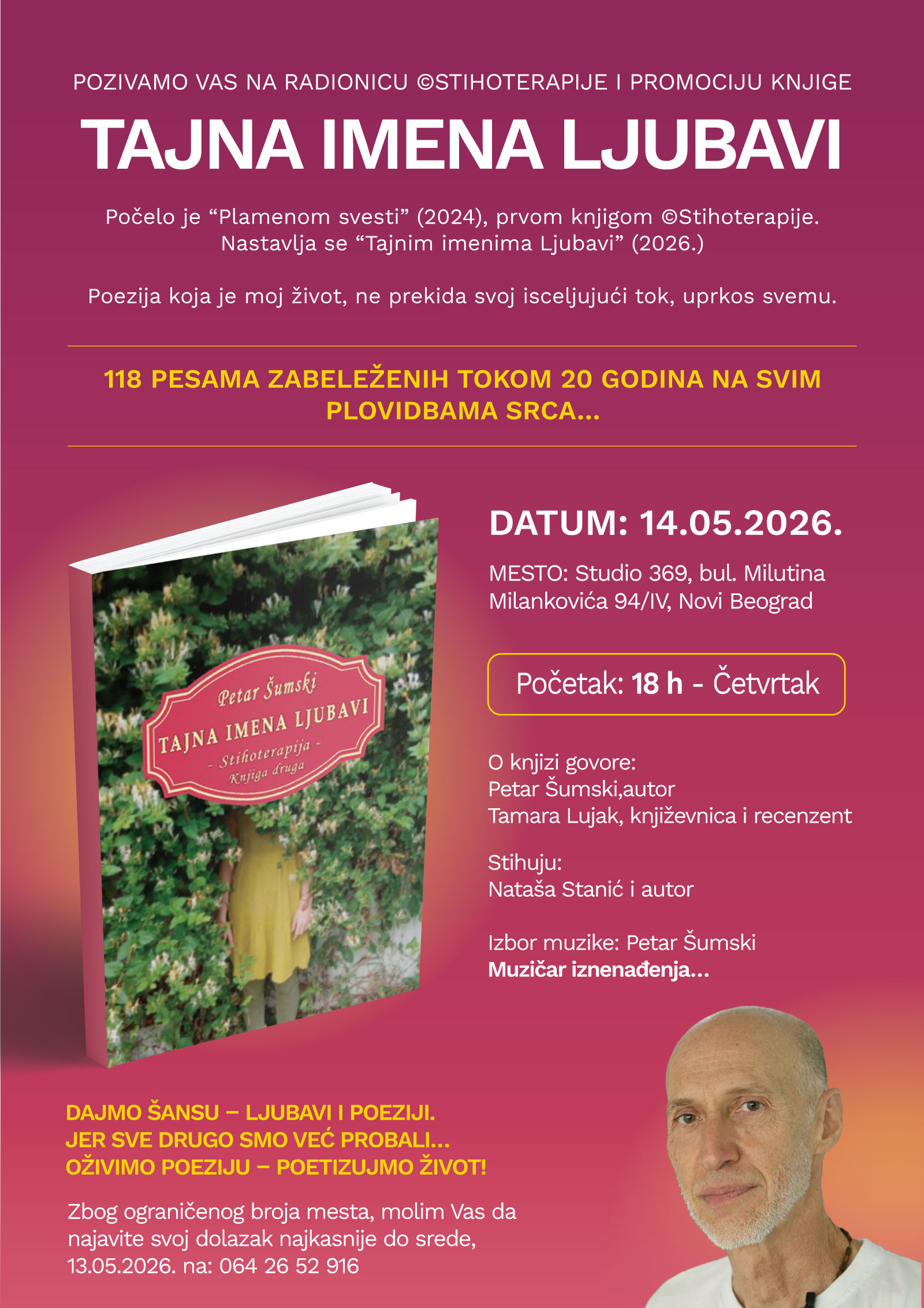 Promocija druge knjige ©Stihoterapije: TAJNA IMENA LJUBAVI