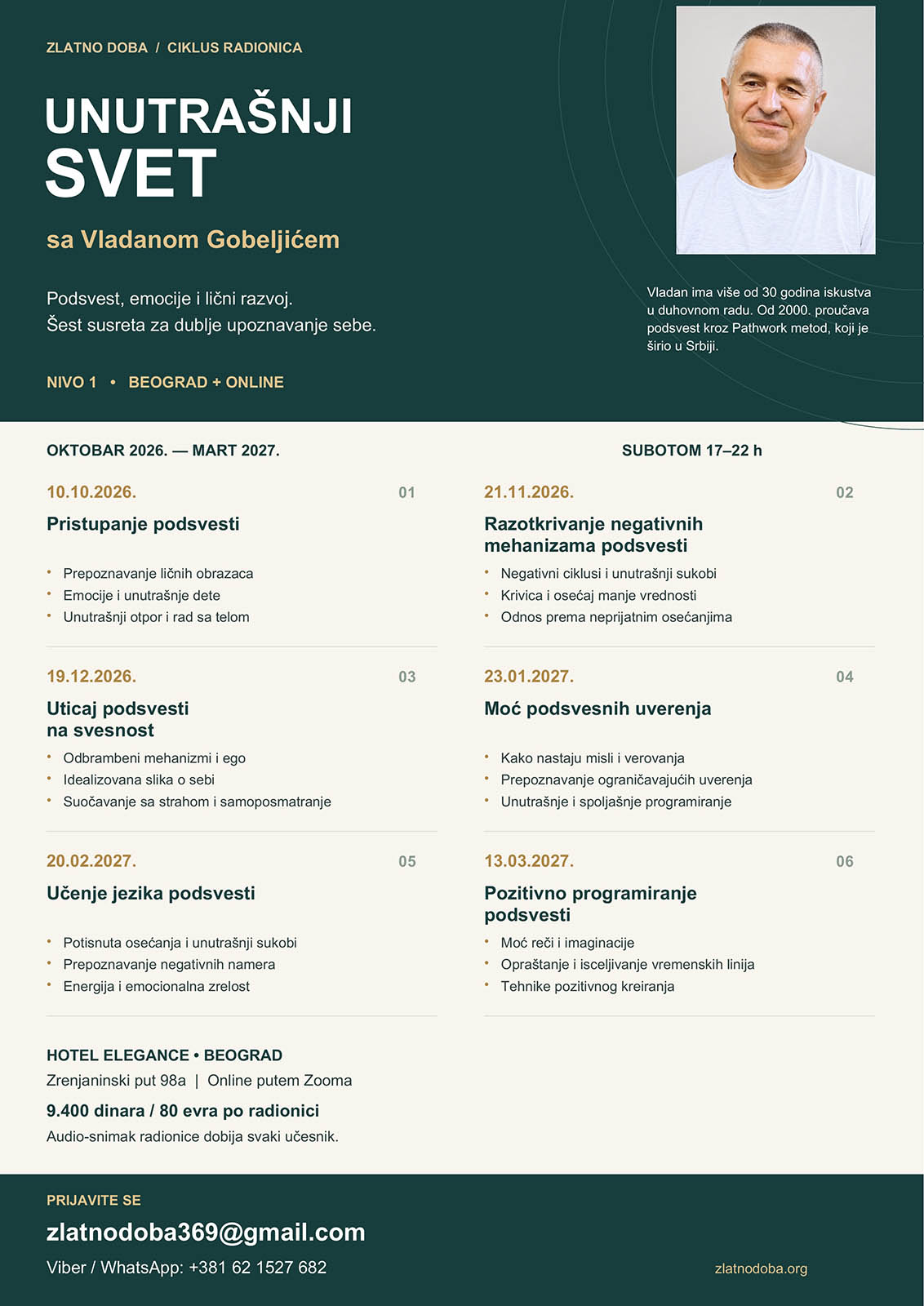 Vladan Gobeljić Radionice Unutrašnji svet - 2026 - Plakat_Unutrasnji_svet_A4 web